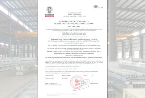 Certificat EN1090 - FIPE - STEEL INDUSTRY